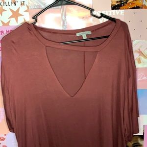 Cutout neckline tshirt